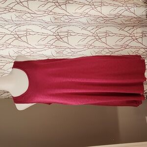 American Giant NWOT Racerback Tank Midi Dress - Berry